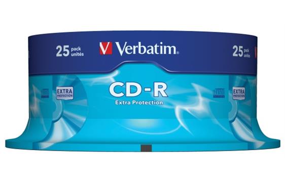 707250  43432 CD-R VERBATIM 700Mb 52X Spindle (25) 